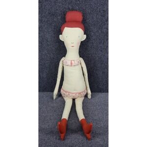 Maileg Retired 30" Ginger Mum Mom Mother Doll Bathing Suit Beach Blue Eyes